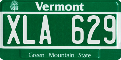 VT license plate XLA629