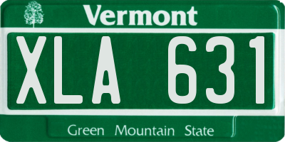 VT license plate XLA631