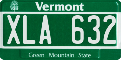 VT license plate XLA632