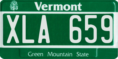 VT license plate XLA659