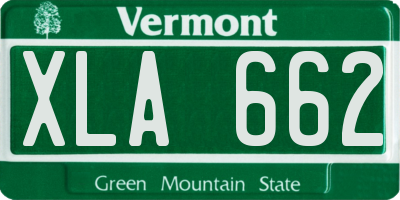 VT license plate XLA662