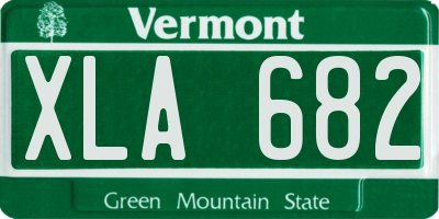 VT license plate XLA682
