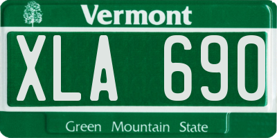 VT license plate XLA690