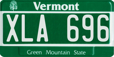 VT license plate XLA696