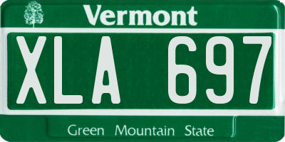 VT license plate XLA697