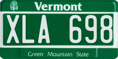VT license plate XLA698