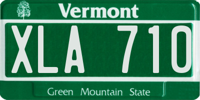 VT license plate XLA710
