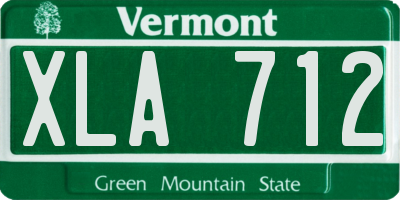 VT license plate XLA712