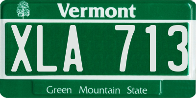 VT license plate XLA713