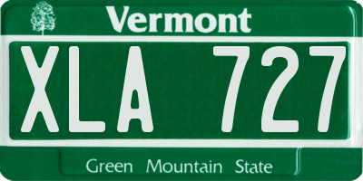 VT license plate XLA727
