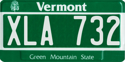 VT license plate XLA732