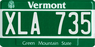 VT license plate XLA735