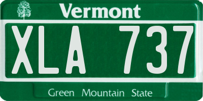 VT license plate XLA737