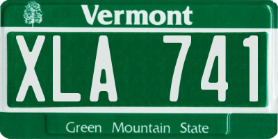 VT license plate XLA741