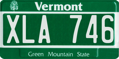 VT license plate XLA746