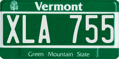 VT license plate XLA755