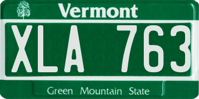 VT license plate XLA763