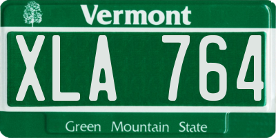 VT license plate XLA764