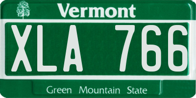VT license plate XLA766