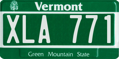 VT license plate XLA771