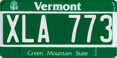 VT license plate XLA773
