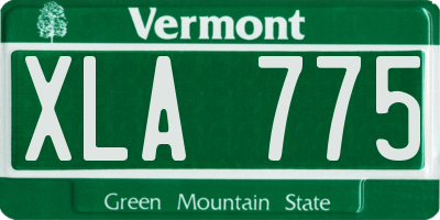 VT license plate XLA775