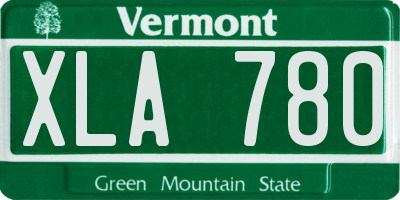VT license plate XLA780