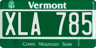 VT license plate XLA785