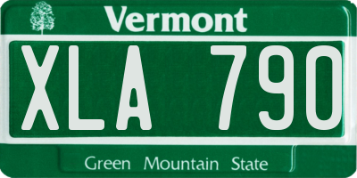 VT license plate XLA790