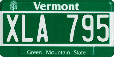 VT license plate XLA795