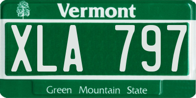 VT license plate XLA797