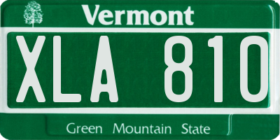 VT license plate XLA810