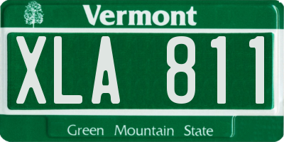 VT license plate XLA811