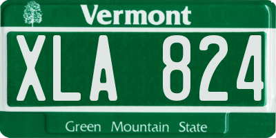 VT license plate XLA824