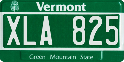 VT license plate XLA825