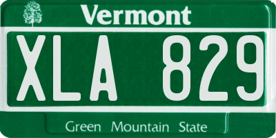 VT license plate XLA829