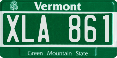 VT license plate XLA861