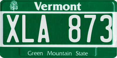 VT license plate XLA873