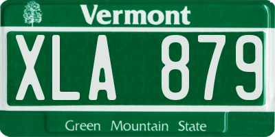 VT license plate XLA879