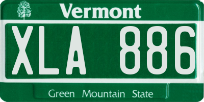 VT license plate XLA886
