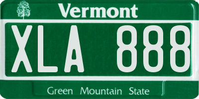 VT license plate XLA888