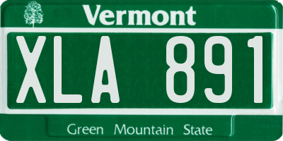 VT license plate XLA891