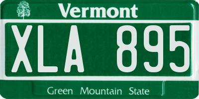 VT license plate XLA895