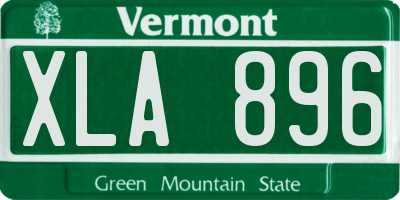 VT license plate XLA896