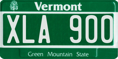 VT license plate XLA900
