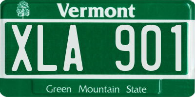 VT license plate XLA901