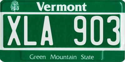 VT license plate XLA903