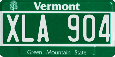 VT license plate XLA904