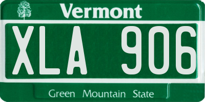 VT license plate XLA906