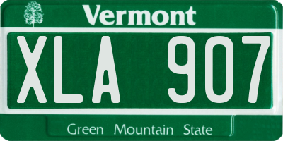 VT license plate XLA907